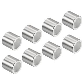 PATIKIL Inline Axle Bearing Spacers, 8 Pack Skates Speed Spacer Hardware Aluminum for 8mm Axle Roller, Silver