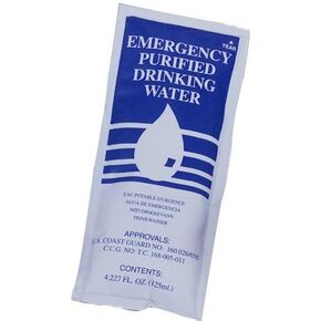SOS Emergency Water Pouches Survival Kits for Disaster Supplies, 5 Year Shelf Life - Case of 48