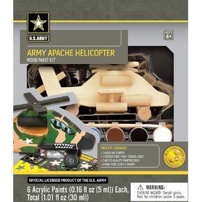 Craft Set - U.S. Army Apache Helicopter Wood Paint Kit