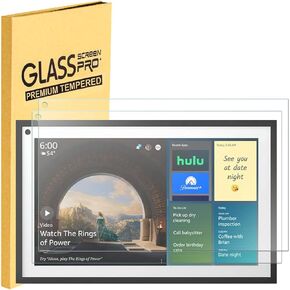 واقي شاشة من الزجاج المقوى مكون من قطعتين من MUBUY-GOL، متوافق مع Echo Show 15، تغطية كاملة ممتازة فائقة الدقة مصممة للإصدارات الجديدة Echo Show 15، صلابة 9H مضادة لبصمات الأصابع وخالية من الفقاعات in Kuwait