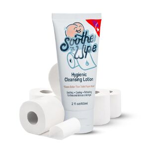 Soothe 'n Wipe 2 Oz Wipe Hygienic Cleansing Lotion, Flushable Wipe Alternative with Aloe & Moisturizers, Toilet Paper Moistener for Clean, Soft & Smooth Bum Butt Cleaner Sanitizing Lotion for Bathroom