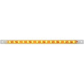 Grand General 76311 Amber 12" Ultra Thin Surface Mount 15-LED Marker and Clearance Sealed Light Bar with Clear Lens