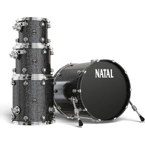 Natal KMA-UF22-BM1 Originals Series Maple US Fusion 22 4-Piece Shell Pack - Black Metallic