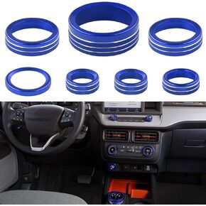 Air Conditioner Knob Cover for Ford Maverick Accessories 2022 2023 2024 Center Console Volume Radio Headlight Knob Trim Gear Shift Switch Ring Engine Start Stop Button Cap (7pcs, Black) in Kuwait