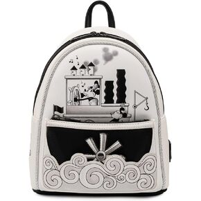 Loungefly Disney Mickey Steamboat Willie Music Cruise Womens Double Strap Shoulder Bag Purse