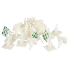 MECCANIXITY Sticky PCB Spacer Adhesive Standoffs Plastic Column 12.8mm Support Height for Circuit Board Fixed, Pack of 24