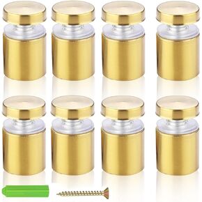 Eagles Stainless Steel Standoff Screws, 8PCS (3/4 x1 inch) Wall Mount Glass Standoff Holder Screw Nails Advertising Nails Advertising Standoff, 19x25mm/Gold
