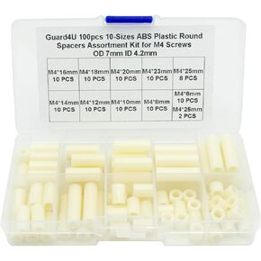 100 قطعة 10 أحجام ABS البلاستيك الفواصل المستديرة مجموعة متنوعة لمسامير M3 OD 7 مللي متر ID 3.2 مللي متر ، الطول 2 مللي متر 4 مللي متر 6 مللي متر 8 مللي متر 10 مللي متر 12 مللي متر 14 مللي متر 16 مللي متر 18 مللي متر 20 مللي متر in Kuwait