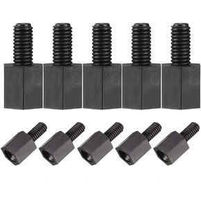 uxcell M3x6mm+6mm Male-Female Hex Nylon PCB Motherboard Spacer Standoff for FPV Drone Quadcopter, Computer & Circuit Board Black 100pcs
