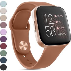 Meliya Silicone Bands Compatible with Fitbit Versa 2 Bands Women Men, Classic Adjustable Sport Replacement Wristbands for Fitbit Versa 2 / Fitbit Versa/Versa Lite/Versa SE