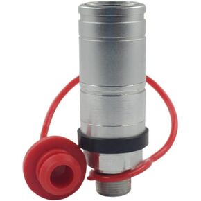 Pull Push Type Breakaway Hydraulic Female Quick Coupler/Coupling, Hydraulic Quick Disconnect with Dust Cap Replacement for JD AL166181 AL200979 for JD 6410 6400 6420 7430