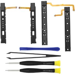 SING F LTD 1 Set Slide Rail Repair Kit Compatible with Nintendo Switch Console Left Right Slider Assembly Replacement with Flex Cable