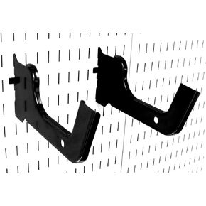 Wall Control Heavy Duty Pegboard Hook Slotted Hook Pair - Slotted Metal Pegboard Heavy-Duty Hooks Pegboard and Slotted Tool Board – Red (Pack of 2)