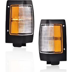 PIT66 Side Marker Turn Signal Parking Light, Compatible with Nissan D21 1990 1991 1992 1993 1994 1995 1996 1997 Pickup Black Left Driver And Right Passenger Side