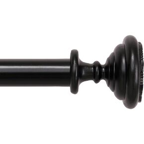 3/4 Inch Diameter Window Curtain Rods,66 to 120 Inches Adjustable Decorative Single Curtain Rod Set, Silver