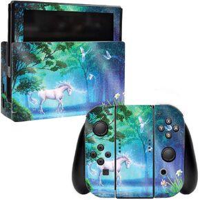 MightySkins Glossy Glitter Skin for Nintendo Switch - Unicorn Fantasy | Protective, Durable High-Gloss Glitter Finish | Easy to Apply, Remove, and Change Styles | Made in The USA