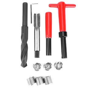 Pissente Thread Repair Kit, 11Pcs M16x1.5 Wrench Thread Repair Tool Thread Repair Kit Twisted Drill Wrench Threaded Insert Tap Insertion Tool Metric Inserts Kits