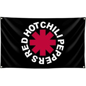 Red Hot Band Chili Peppers Tapestry with Brass Grommets for College Dorm Room Decor, 3x5 Ft Wall Handing Music Band Tapestries for Bedroom Home Living Room Decorations in Kuwait