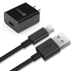 6Ft Type C Fast Quick Charger Fit for Samsung Galaxy-Tab-A7 10.4" SM-T500, Tab-A7 Lite 8.7" SM-T220; Tab-A8 10.5" SM-X200 USB C Tablet 18W QC3.0 Fast Power Adapter Charging Cord Cable
