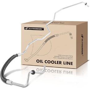 A-Premium Automatic Transmission Oil Cooler Line Hose Assembly Compatible with Chevy Tahoe, K1500, K1500 Suburban, K2500, K2500 Suburban & GMC Yukon, C1500, C1500 Suburban, C2500, C2500 Suburban, 5.7L