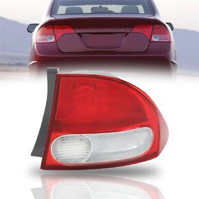 WFLNHB Outer Right Side Tail Light Assembly Replacement for Honda Civic Sedan 2009 2010 2011 Passenger Side Rear Brake Lamp 33501SNAA51 HO2819138