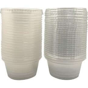 العناصر 4U! أكواب حاوية الصلصة/الصلصة/الجيلو للاستعمال مرة واحدة، بلاستيك شفاف، 2 أونصة، 24 قطعة in Kuwait