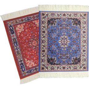 Rug Mouse Pad, 2 Pack Woven Rug Bohemian Style Carpet Mouse Pad for Table Décor