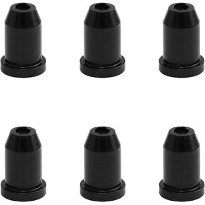 Guitar Ferrules Guitar String Caps Mounting Buckle Thru Body Ferrules Bushings for Guitar Instrument Parts (Black) -6 PCS