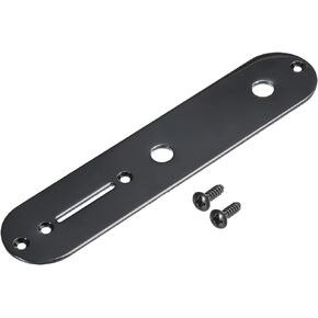 PATIKIL Guitar Control Plate Bridge Switch Control Plate for Electric Guitar Replacement Black with 2pcs Screws