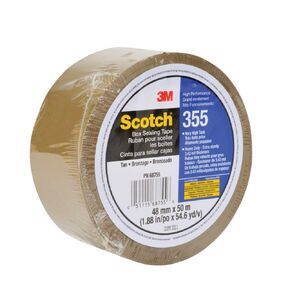 Scotch Box Sealing Tape 355, Clear, 36mm x 50m, Individually Wrapped Conveniently Packaged in Saudi Arabia