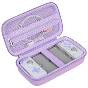 BOVKE Carrying Case for GameSir X2s Type-C Mobile Gaming Controller, GameSir X2s Mobile Handheld Gaming Controller Holder with Extra Space for Charging Cables, Stick Covers, Purple