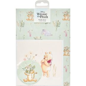 Disney Wrap, Card and Tag Pack - Winnie the Pooh Packaged Wrap - Winnie the Pooh Greeting Card - Disney Gifting Bundle - Winnie the Pooh Gifting Bundle, Multi (688967-0-1)