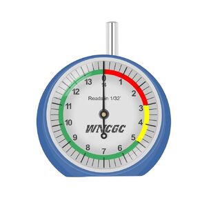 Tire Tread Depth Gauge, Dial Type Tire Depth Gauge with Color Coded Professional for Motorcycle, Car,Truck or Bus
