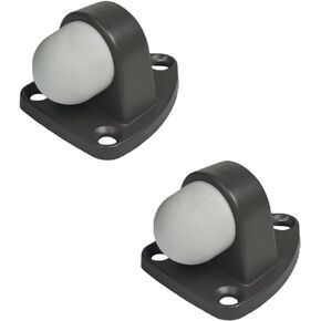 Floor Door Stopper with Rubber pad 2pack, Circle Shaped Door Stopper, Protecting Wall (2.7inch x 15pack, Satin Nickel)