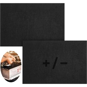 2 Pcs Battery Protective Mat 8 x 12 Inch Battery Acid Absorbent Mat, Black