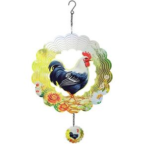 Butterfly Metal Wind Spinners - Gifts for Women Mom Grandma Wife, Hanging Wind Spinner for Outdoor & Indoor Decorations, 12 inch Wide, 21 inch Long, Wind Spinner for Christmas Ornament Gifts