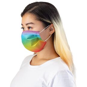 Disposable Safety Mask 3 Layer Protection Face Mask for Adults 50 pcs (Flower Assorted Print 2)