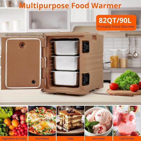 Food Warmer,Portable Food Warmer 82Qt Hot Box for Catering, Lldpe Food Box Carrier Double Catering for 3/6 "or 6/2.5" Plates for Family Gathering, Canteen, Restaurant in Saudi Arabia