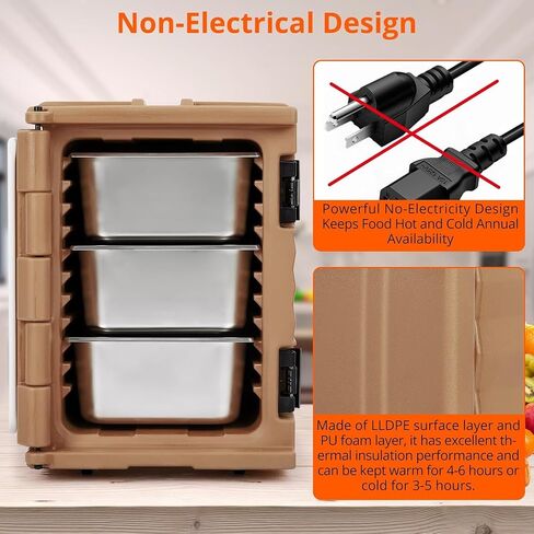 Food Warmer,Portable Food Warmer 82Qt Hot Box for Catering, Lldpe Food Box Carrier Double Catering for 3/6 "or 6/2.5" Plates for Family Gathering, Canteen, Restaurant in Saudi Arabia