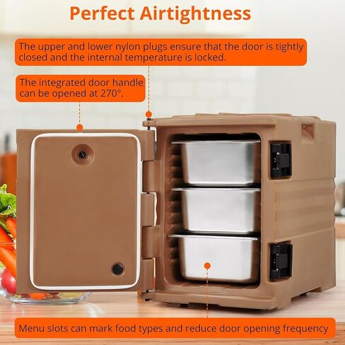 Food Warmer,Portable Food Warmer 82Qt Hot Box for Catering, Lldpe Food Box Carrier Double Catering for 3/6 "or 6/2.5" Plates for Family Gathering, Canteen, Restaurant in Saudi Arabia