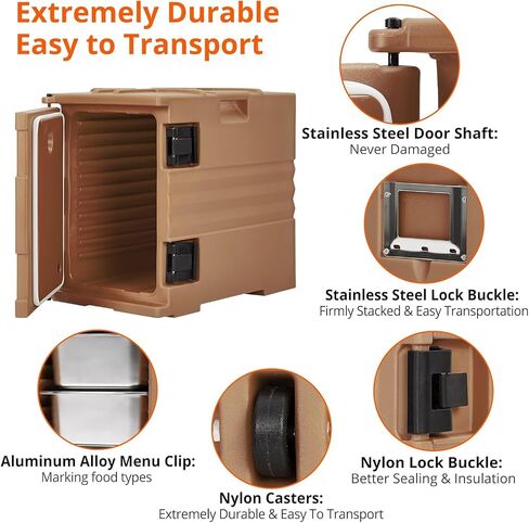Food Warmer,Portable Food Warmer 82Qt Hot Box for Catering, Lldpe Food Box Carrier Double Catering for 3/6 "or 6/2.5" Plates for Family Gathering, Canteen, Restaurant in Saudi Arabia