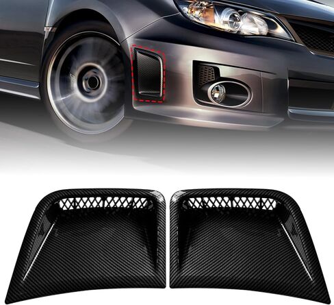 Left + Right Pair Carbon Fiber Bumper Bezel Corner Cover Compatible with Subaru Impreza WRX STi 2008 2009 2010 2011 2012 2013 2014 57739FG010 57739FG020 in Saudi Arabia