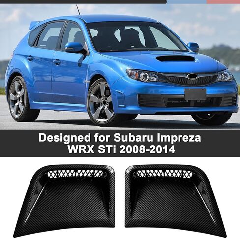 Left + Right Pair Carbon Fiber Bumper Bezel Corner Cover Compatible with Subaru Impreza WRX STi 2008 2009 2010 2011 2012 2013 2014 57739FG010 57739FG020 in Saudi Arabia