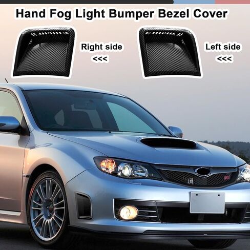 Left + Right Pair Carbon Fiber Bumper Bezel Corner Cover Compatible with Subaru Impreza WRX STi 2008 2009 2010 2011 2012 2013 2014 57739FG010 57739FG020 in Saudi Arabia