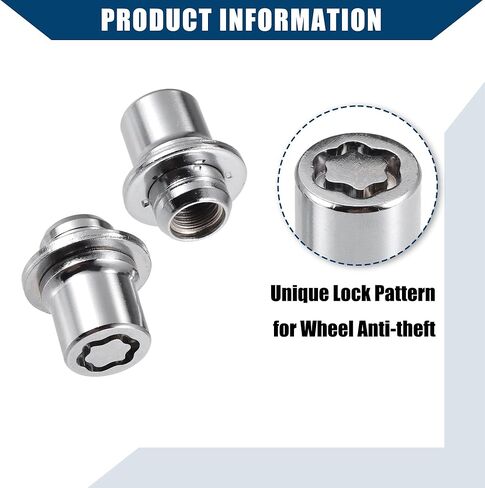 صواميل قفل العجلة لسيارة تويوتا تاكوما أفالون كامري كورولا لسيارة لكزس E-S هي GS/خارجي / M12 × 1.5 صواميل قفل العجلة المسطحة / مضادة للسرقة / مجموعة واحدة باللون الفضي in Kuwait