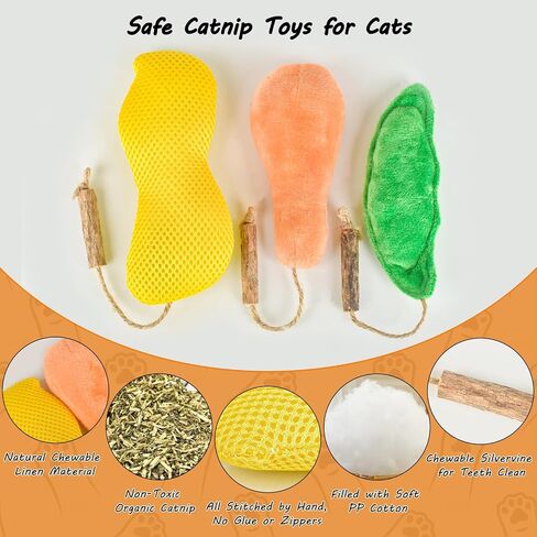 3Pcs Cat Toys Mice Fish Catnip Toys Teething Interactive Catnip Silvervine Animals Toys for Indoor Kittens Cat Chew Toy Kitten Exercise Kicker Toys Cleaning Teeth Cat Gifts Kitty Toy in Saudi Arabia