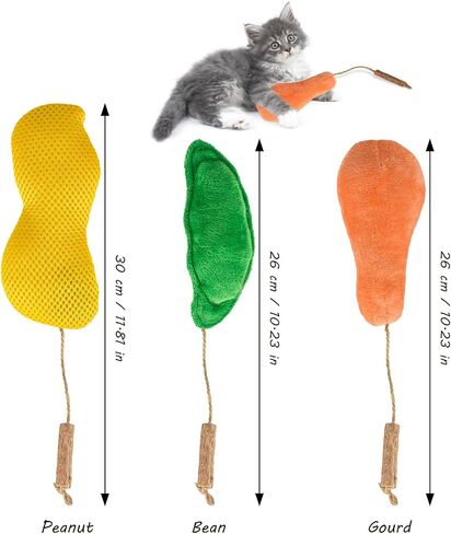 3Pcs Cat Toys Mice Fish Catnip Toys Teething Interactive Catnip Silvervine Animals Toys for Indoor Kittens Cat Chew Toy Kitten Exercise Kicker Toys Cleaning Teeth Cat Gifts Kitty Toy in Saudi Arabia