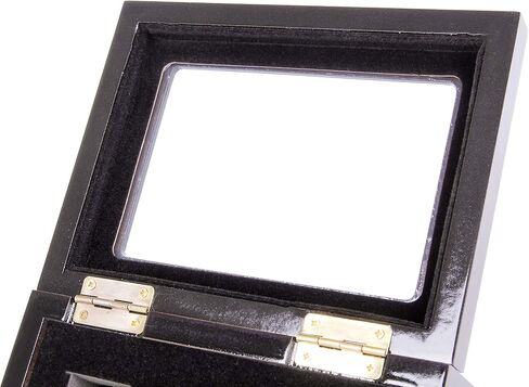Championship Ring Display Case Sports Ring Storage Box Wooden Black Velvet Lining in Saudi Arabia