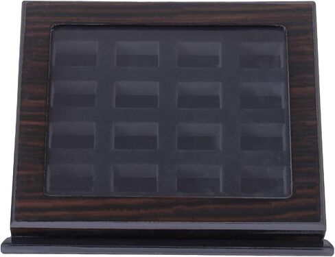 Championship Ring Display Case Sports Ring Storage Box Wooden Black Velvet Lining in Saudi Arabia
