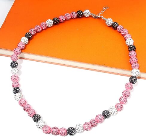 Baseball Necklace - Rhinestone Baseball Necklace - 18+2" Bling Ice Collection Bead Chain Gift for Men Women Boys Girls and Baseball Athlete in Saudi Arabia
